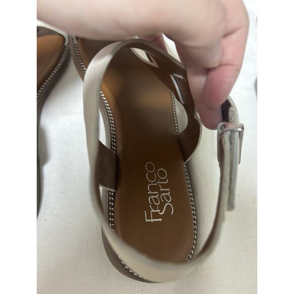 Franco Sarto L-Glenni Ivory Leather Comfort Strappy Womens Sandal Size 9M - Picture 4 of 8